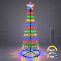 Choinka LED 1,5m 205LED 3000K + RGB IP44 Zielony