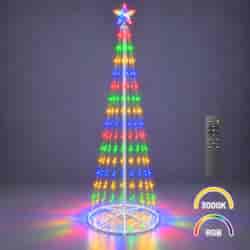 Choinka LED 2,5m 365LED 2700K + RGB IP44 Biały