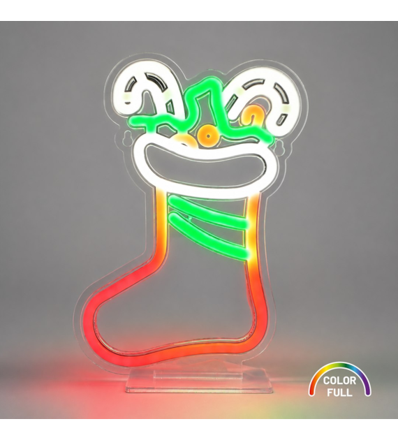 Neon Christmas Socking USB-A