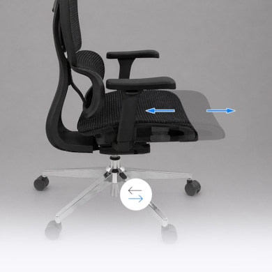 LVN System Fotel ergonomiczny Control Pro Czarny