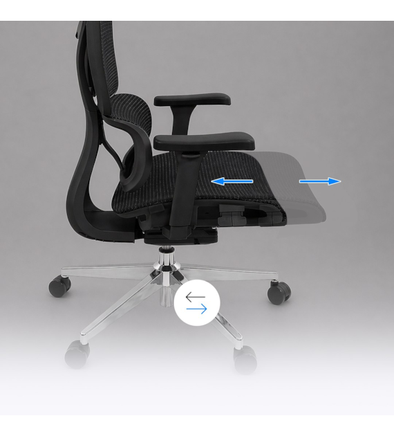 LVN System Fotel ergonomiczny Control Pro Czarny