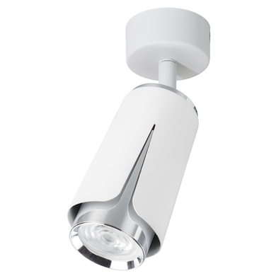 Flower Chrom Biały Spot 1xGU10