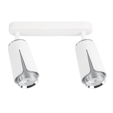 Flower Chrome Biały Spot 2xGU10