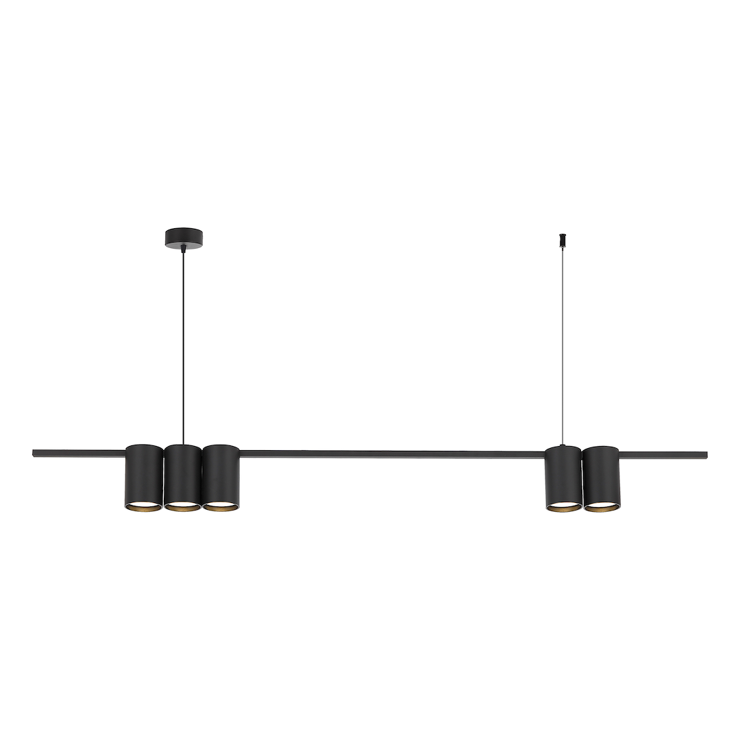 Lampa wisząca (listwa) Genesis Czarny 5xGU10 Milagro
