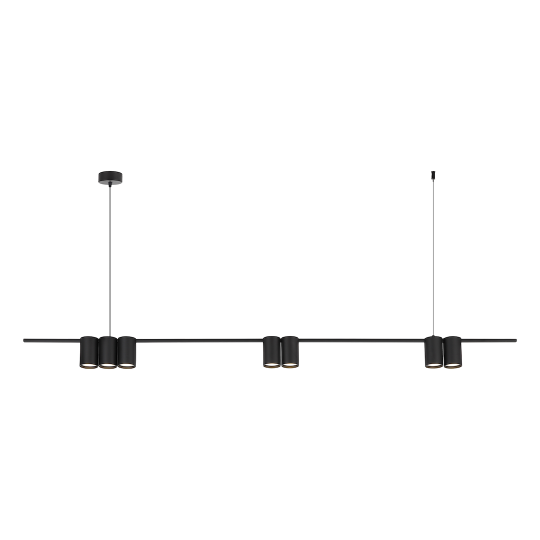 Lampa wisząca (listwa) Genesis Czarny 7xGU10 Milagro