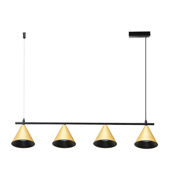 Lampa Wisząca Cone Złoty 4xGU10