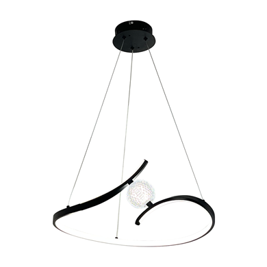 Lampa wisząca Perla Czarny 34W LED