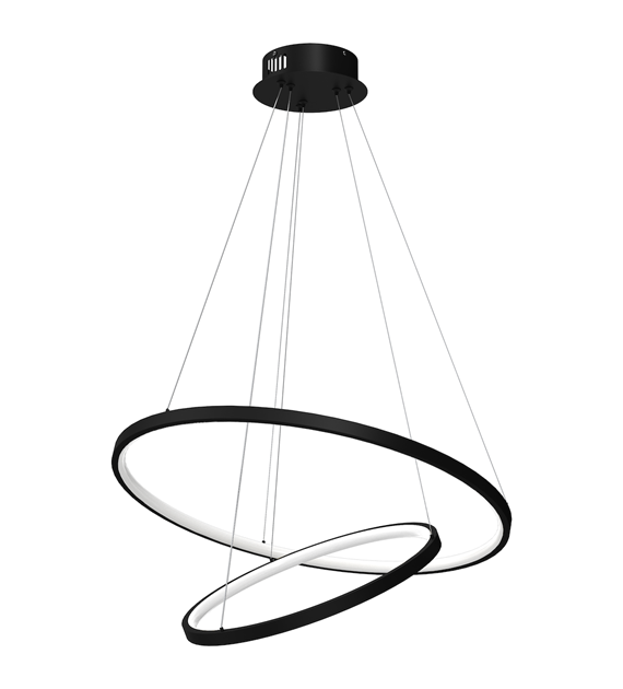 Lampa wisząca Hoop Czarny 51W LED