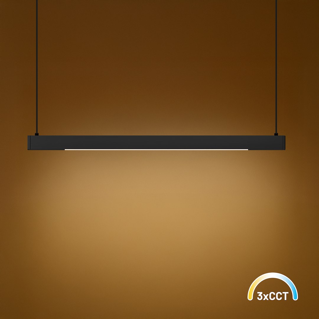 Lampa wisząca Linea Czarny 36W LED 3000K-4000K-5700K Milagro
