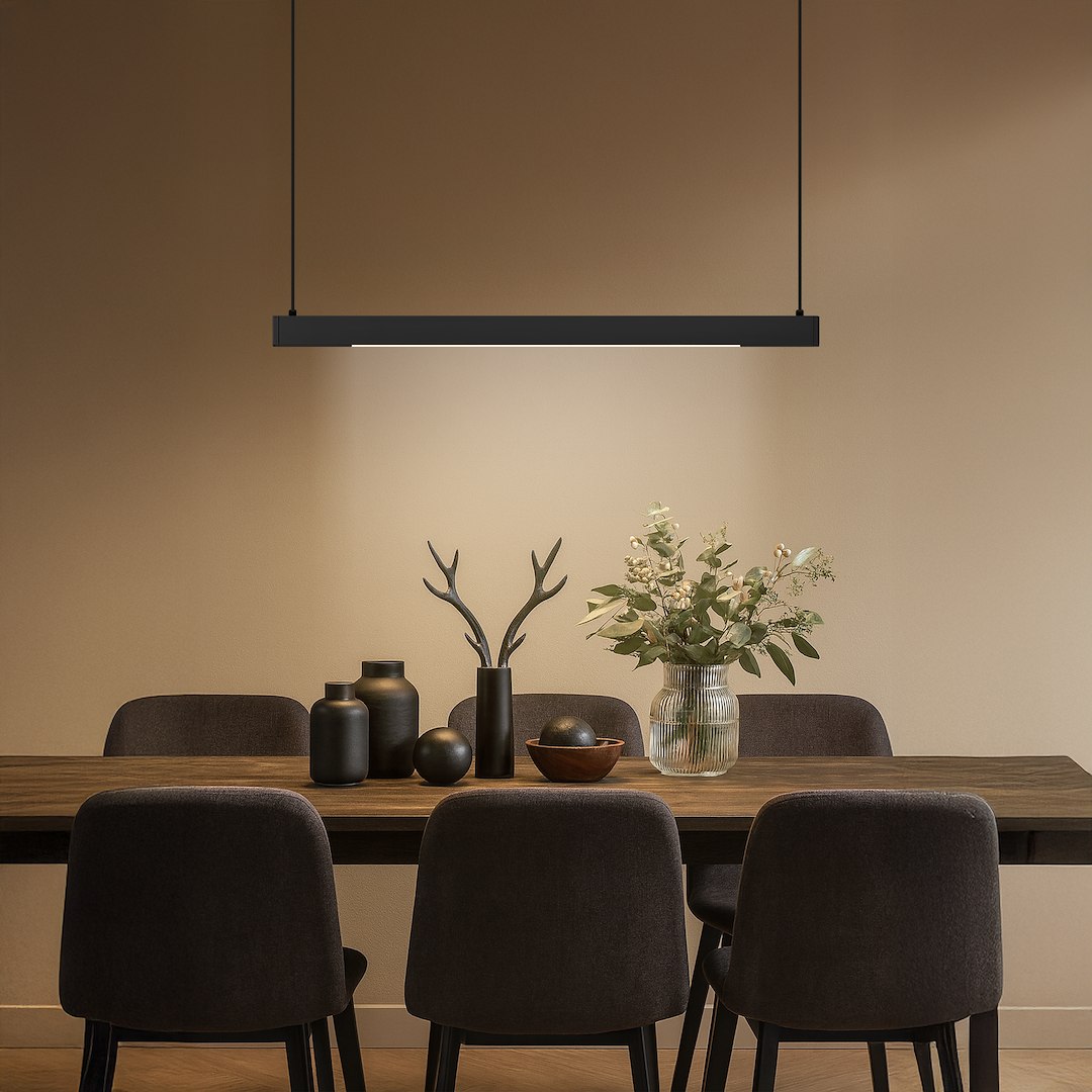 Lampa wisząca Linea Czarny 36W LED 3000K-4000K-5700K Milagro — widok produktu
