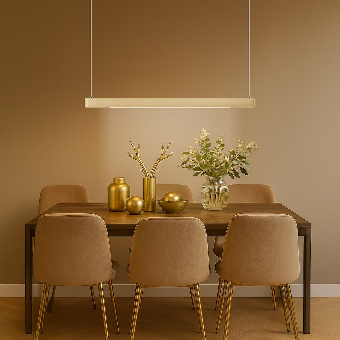 Lampa wisząca LINEA Gold 36W LED 3000K-4000K-5700K Milagro — widok produktu