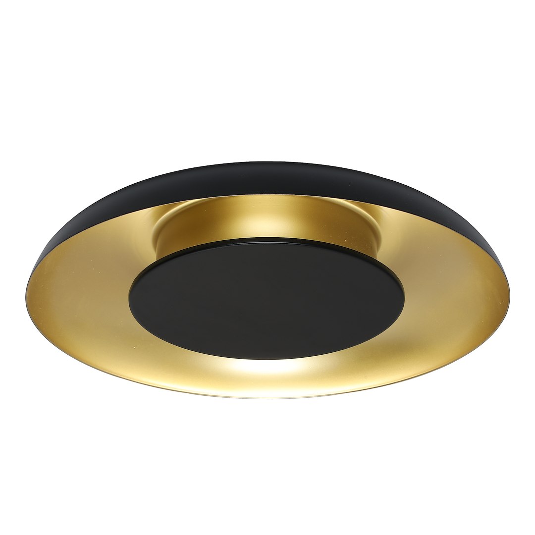 Lampa sufitowa Piattino Czarny Złoty 30W LED 3000K-4000k-6000K Milagro