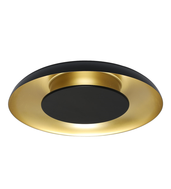 Lampa sufitowa Piattino Czarny Złoty 30W LED 3000K-4000k-6000K