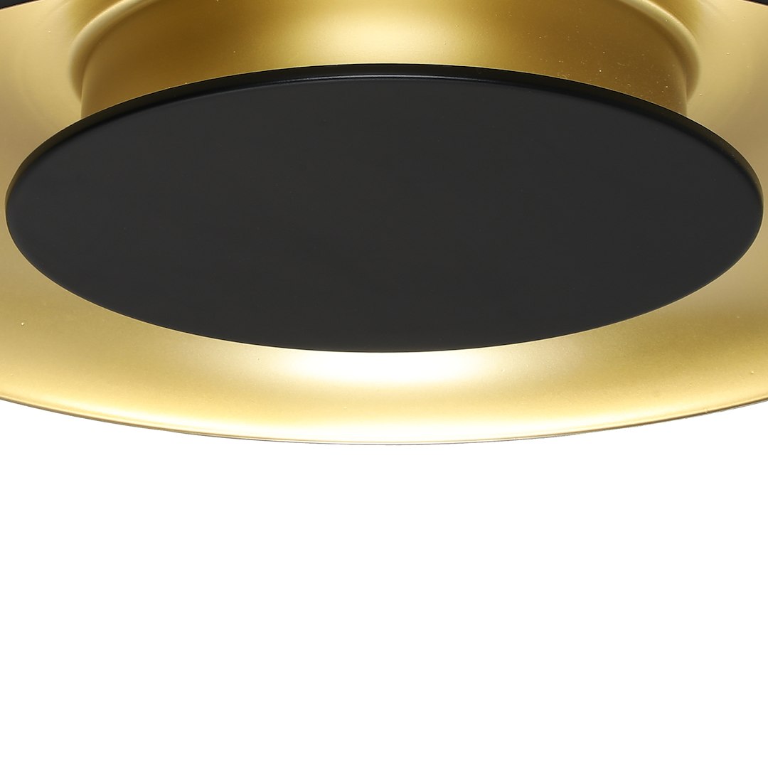 Lampa sufitowa Piattino Czarny Złoty 30W LED 3000K-4000k-6000K Milagro — widok produktu