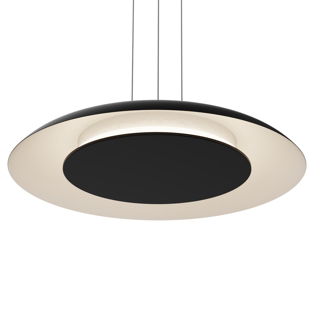 Lampa wisząca Piattino Czarny 30W LED 3000K-4000k-6000K Milagro — widok produktu