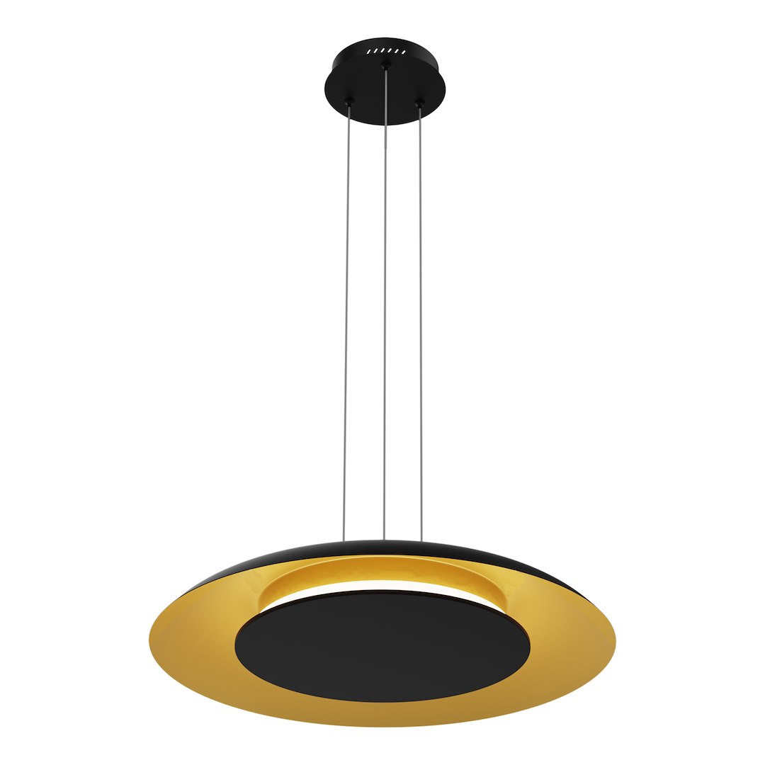 Lampa wisząca Piattino Czarny Złoty 30W LED 3000K-4000k-6000K Milagro