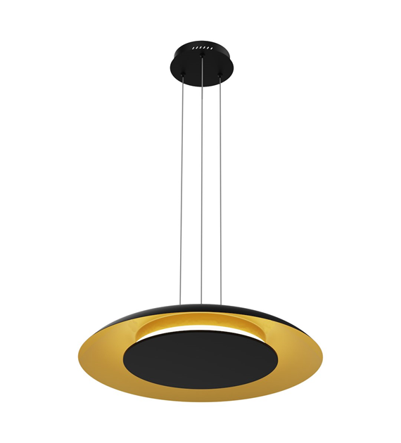 Lampa wisząca Piattino Czarny Złoty 30W LED 3000K-4000k-6000K