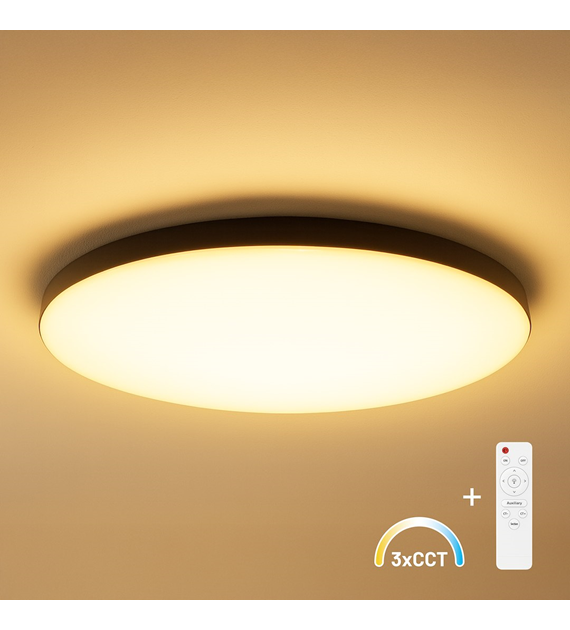 Plafon Siena Czarny 80W LED Ø750 mm + pilot