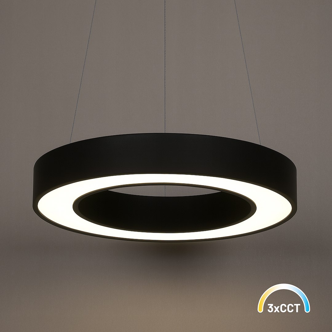 Lampa wisząca Union Czarny 40W LED 3000-4000-6000K Milagro