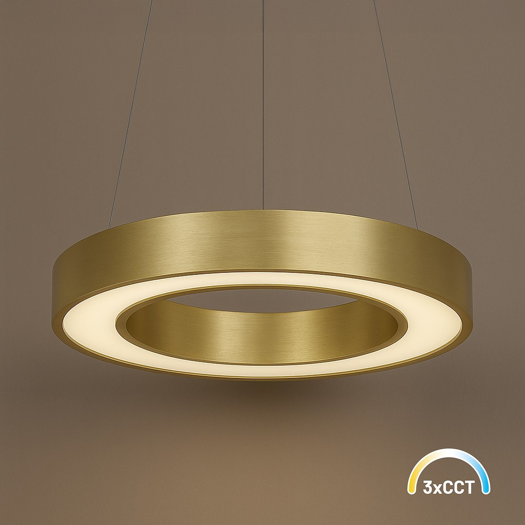 Lampa wisząca Union Gold 40W LED 3000-4000-6000K Milagro