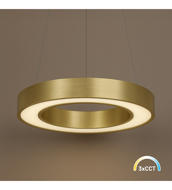 Lampa wisząca Union Gold 40W LED 3000-4000-6000K