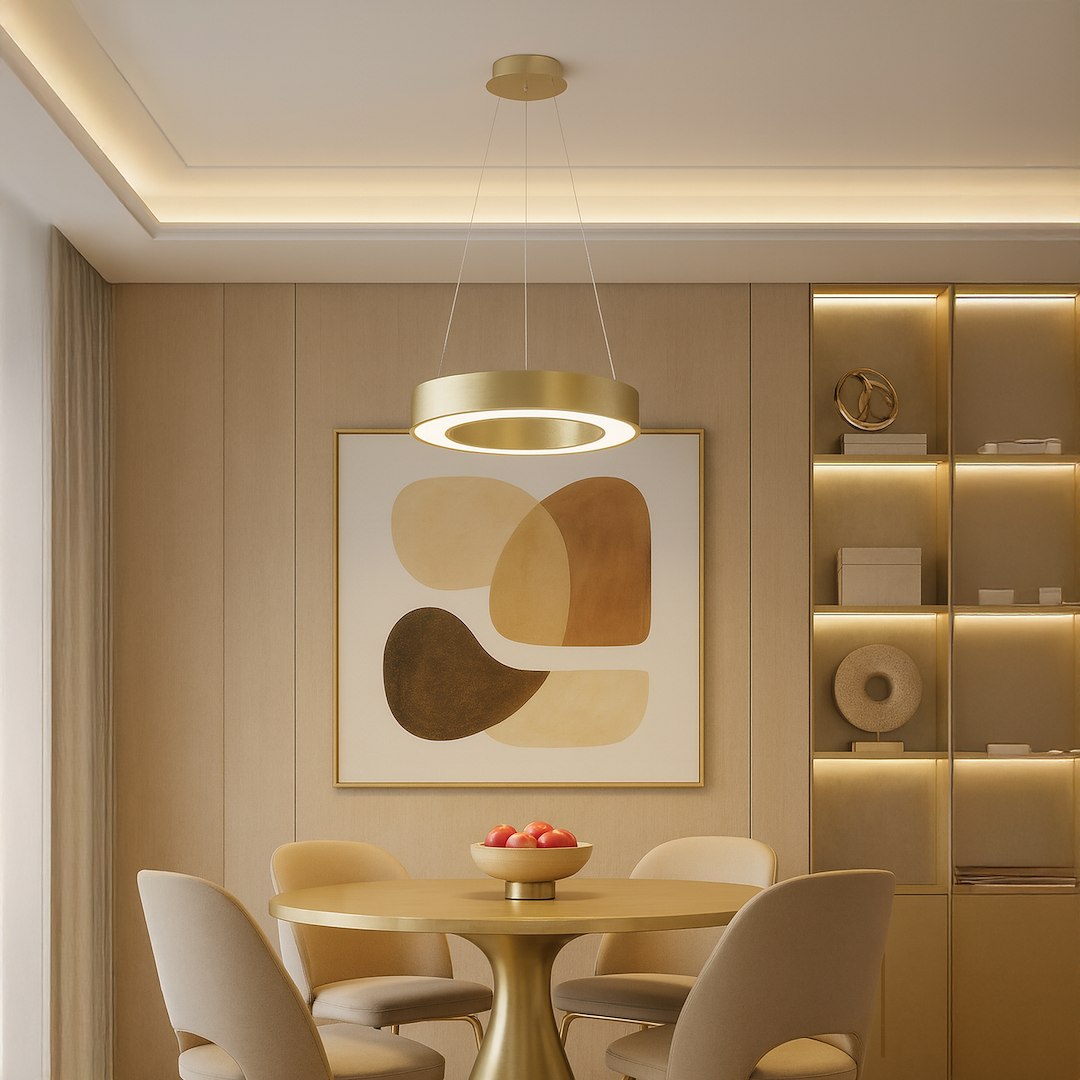 Lampa wisząca Union Gold 40W LED 3000-4000-6000K Milagro — widok produktu