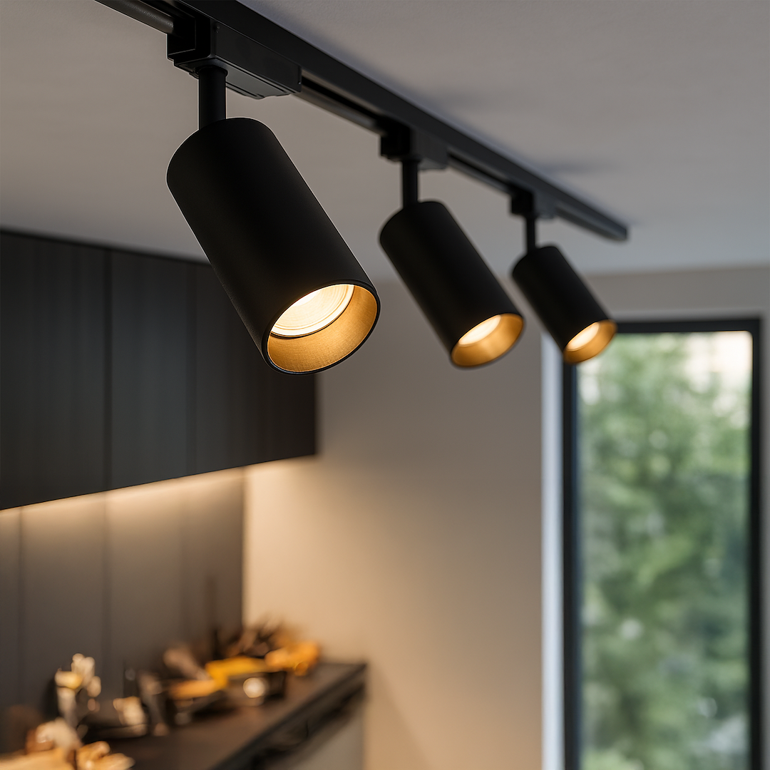 Track Light 3F Pipe 1xGU10 Czarny Milagro — widok produktu