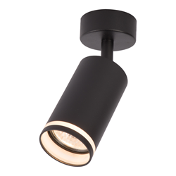 Oprawa Pipe Ring Spot Czarny 1xGU10