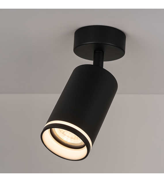 Oprawa Pipe Ring Spot Czarny 1xGU10