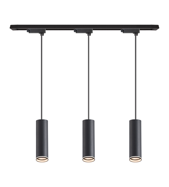 Zestaw Oprawa Pipe Ring Track Zwis Czarny 3xGU10 1m
