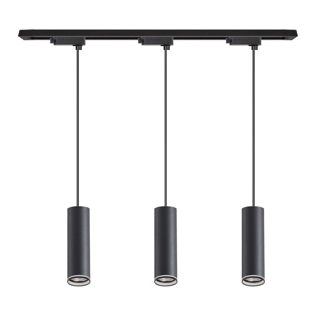 Zestaw Oprawa Pipe Ring Track Zwis Czarny 3xGU10 1m Milagro — widok produktu