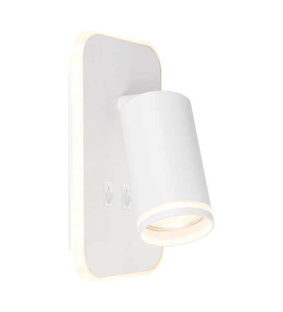 Oprawa Pipe Ring Kinkiet Biały 1xGU10 + LED 6W