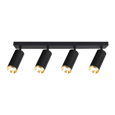 Oprawa Mica Spot Czarny + Złoty 4xGU10