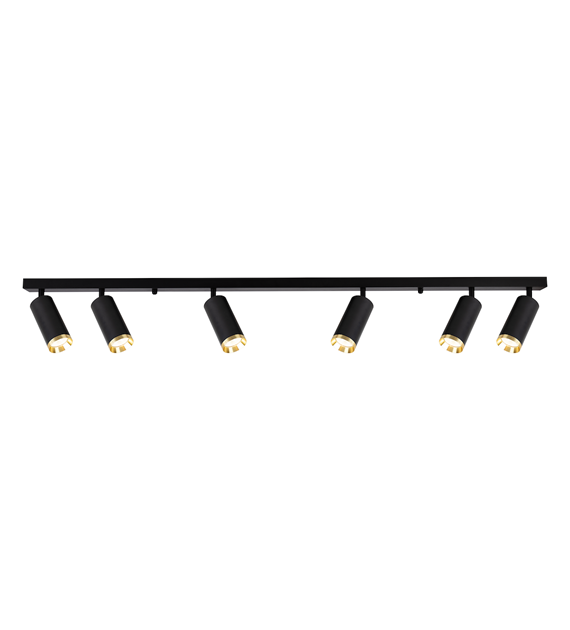 Oprawa Mica Spot Czarny + Złoty 6xGU10