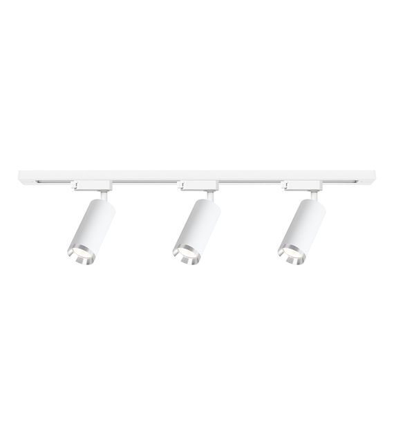 Zestaw Oprawa Mica Track Biały + Chrom 3xGU10 1m