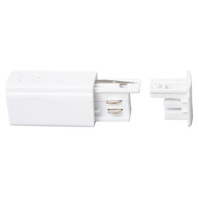 Zasilanie + Zaślepka Do Szynoprzewodu Biały 3-Obwodowy