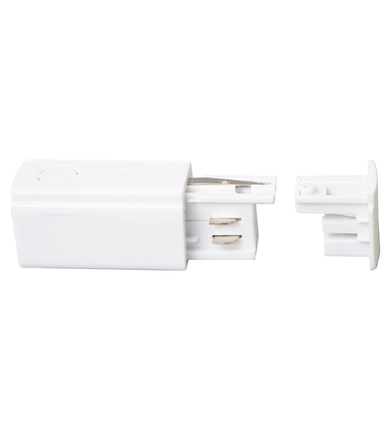 Zasilanie + Zaślepka Do Szynoprzewodu Biały 3-Obwodowy