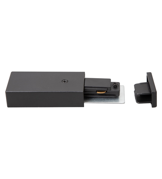 Zasilanie + Zaślepka Do Szynoprzewodu Czarny 1-Obwodowy