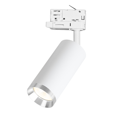Oprawa Mica Track Biały + Chrom 1xGU10 - 3-obwodowy