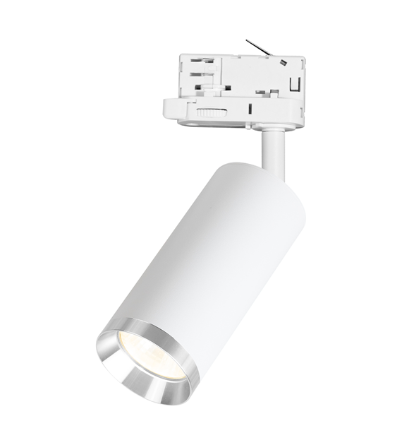 Oprawa Mica Track Biały + Chrom 1xGU10 - 3-obwodowy