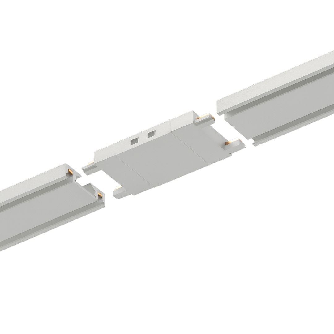 Slim Magnetic Track Biały Łącznik Szyn Prosty Milagro — widok produktu