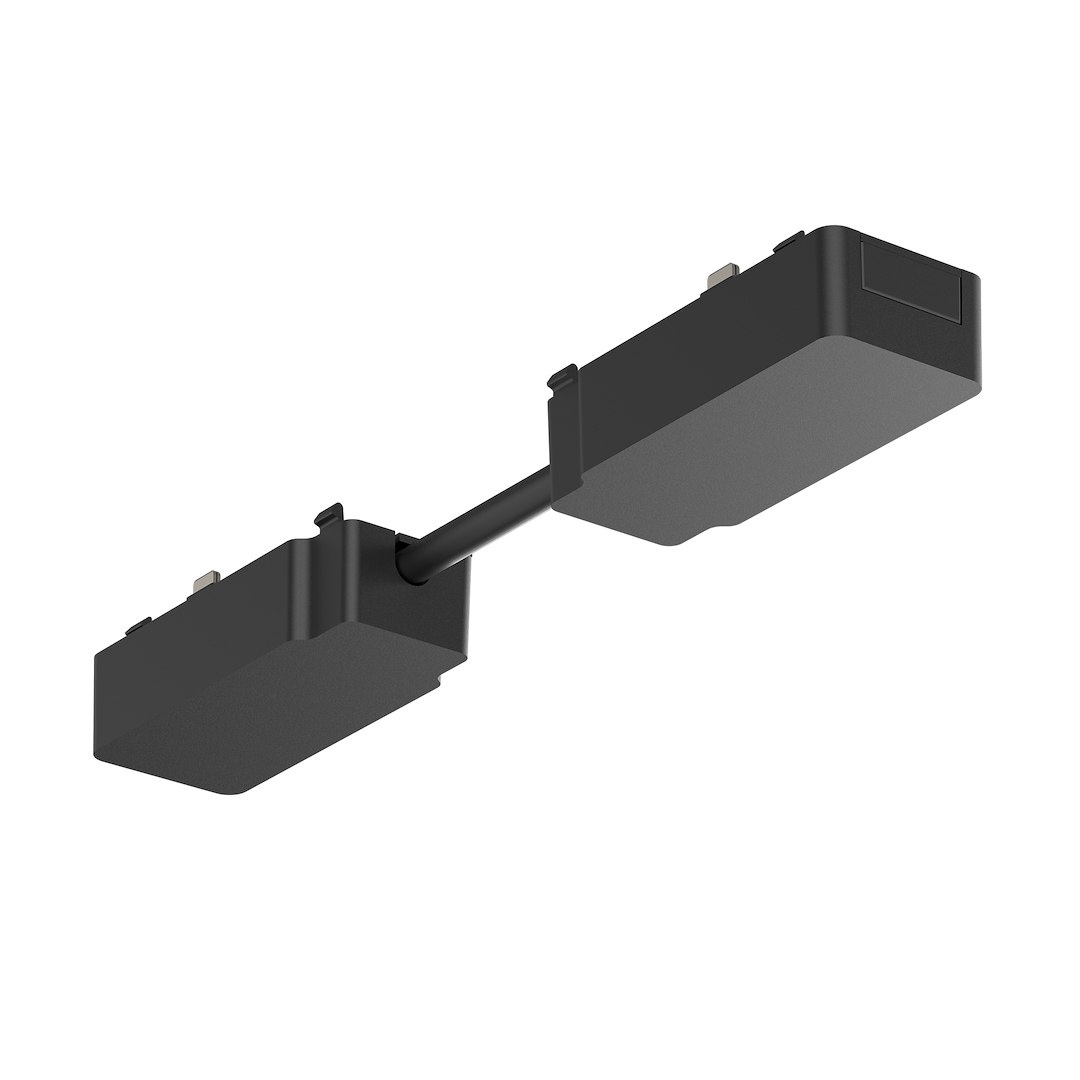 Slim Magnetic Track Czarny Łącznik podwójny z kablem krótkim Milagro