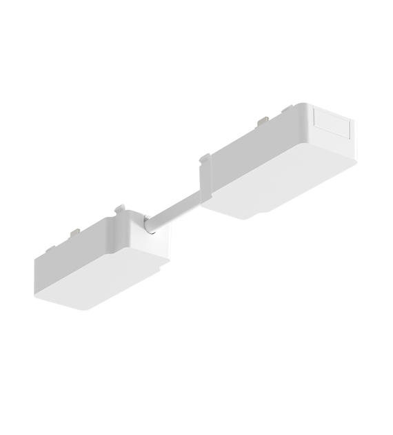 Slim Magnetic Track Biały Łącznik Podwójny z Kablem krótkim
