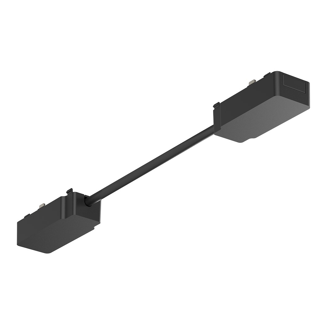 Slim Magnetic Track Czarny łącznik podwójny z kablem długim Milagro