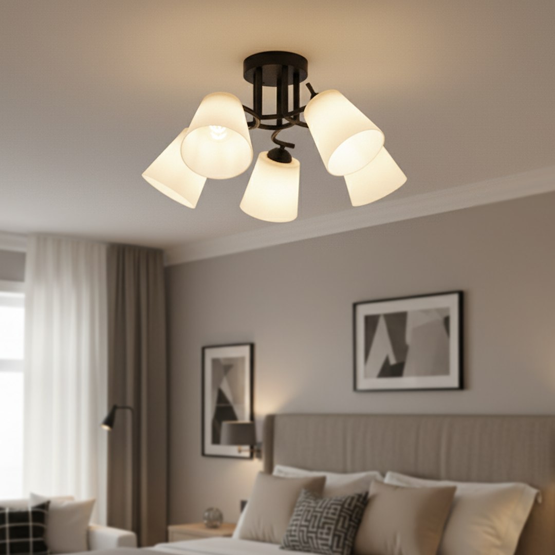 Lampa sufitowa Pafos Black 5xE27 Milagro — widok produktu