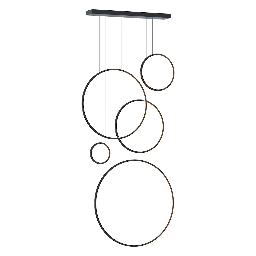Lampa wisząca Saturno Black 100W LED mezzanine Milagro