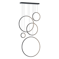 Lampa wisząca Saturno Black 100W LED mezzanine