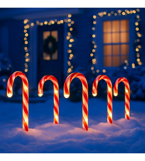Candy cane set 5pcs 10W