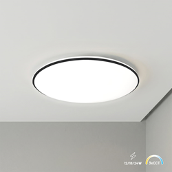 Plafon Hugo 12-18-24W 3CCT IP54 Czarny