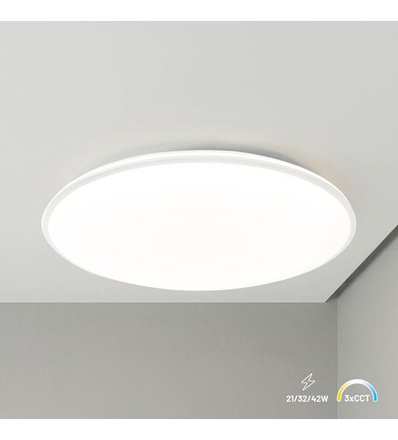 Plafon Hugo 21-32-42W 3CCT IP54 Biały